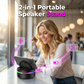 🔥LAST DAY SALE £10.99!!⚡50K+ SOLD!📱🎶Portable Bluetooth Speaker with RGB Lights & Phone Stand
