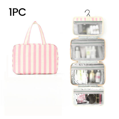 🌸Striped Hanging Travel Toiletry Bag