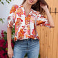 🌸Summer Hot Sale - ONLY ￡14.99!!⏰Floral V-neck Puff Sleeve Blouse For Women🌺
