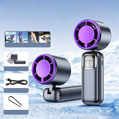 🔥Summer Hot Sale - ONLY £12.99!!⚡50K+ SOLD!❄️Foldable Handheld Cooling Fan with LED Display
