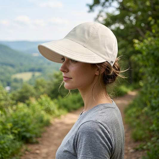 🌞LAST DAY SALE: ONLY ￡6.99!!🎁✨Women’s UPF 50+ Elegant Foldable Sun Hat – Wide-Brim Cotton Bucket Hat with Neck Flap & Adjustable Strap 🌞🇬🇧 | Packable, Breathable & Beach-Ready