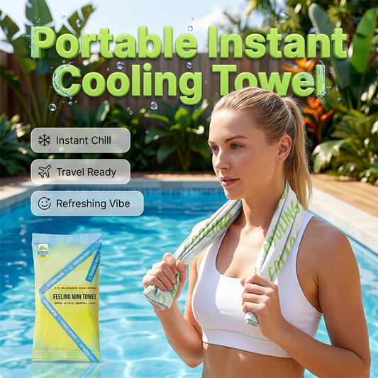 ❄️Summer cool-down deal: just £6.99!!⚡50K+ SOLD!❄️Instant cooling towel – portable, breathable, perfect for workouts & travel!