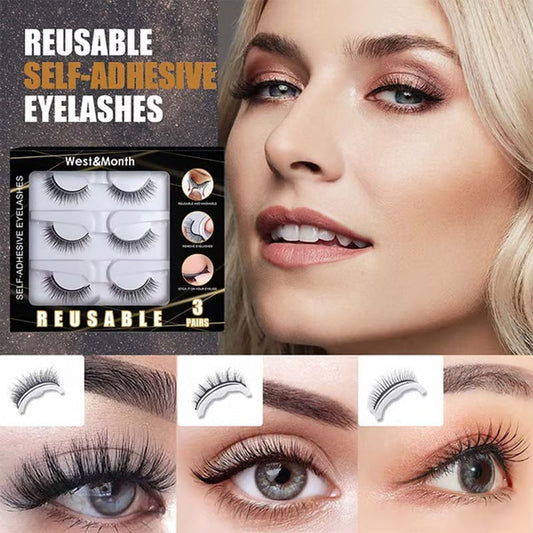 🔥Limited-time sale ONLY ￡7.99!!👁️✨Reusable Self‑Adhesive False Eyelashes – No glue needed, just press & go. Natural curl, reusable & easy to remove. A beauty game‑changer! 💕🌸
