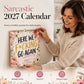 🎁LIMITED SALE BUY 2 GET 1 FREE!!✨💞50K+ SOLD! 🔥Funny 2027 Wall Calendar Calendar for Women