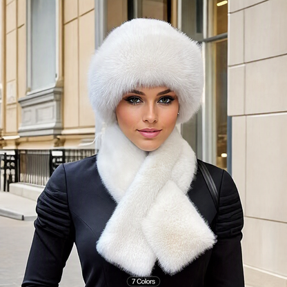 🎄CHRISTMAS SALE NOW - ￡8.99!!🧣❄️Heat Lock & Full Head-to-Neck Coverage — Winter Plush Scarf & Hat Set